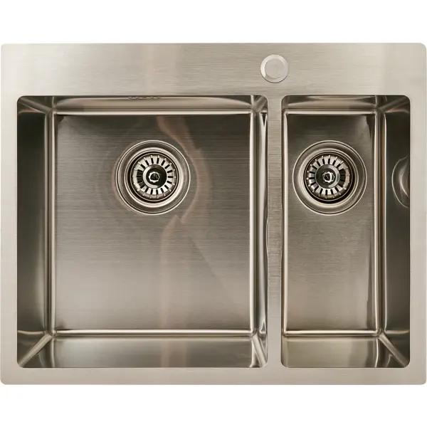 Мойка для кухни врезная М12S Delinia 60x48 см глубина чаши 19.1 см нержавеющая сталь цвет сатин